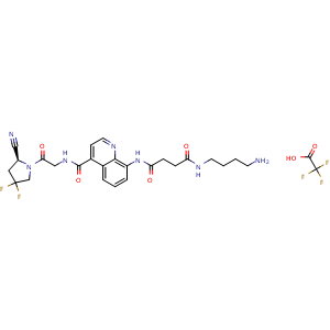 (S)-N1-(4-aminobutyl)-N4-(4-((2-(2-cyano-4,4-difluoropyrrolidin-1-yl)-2-oxoethyl)carbamoyl)quinolin-8-yl)succinamide 2,2,2-trifluoroacetic acid