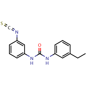 Chemical structure of 1-(3-Ethylphenyl)-3-(3-isothiocyanatophenyl)urea , CAS 3037682-43-9, AChemBlock Y233524