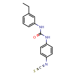 Chemical structure of 1-(3-Ethylphenyl)-3-(4-isothiocyanatophenyl)urea , CAS 3037682-76-8, AChemBlock Y233525
