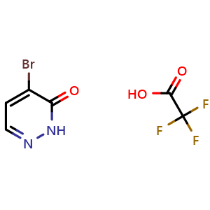 Chemical structure of 4-Bromopyridazin-3(2H)-one 2,2,2-trifluoroacetate , CAS 2990314-12-8, AChemBlock Y233597
