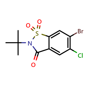 6-bromo-2-(tert-butyl)-5-chlorobenzo[d]isothiazol-3(2H)-one 1,1-dioxide
