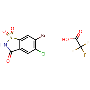 6-Bromo-5-chlorobenzo[d]isothiazol-3(2H)-one 1,1-dioxide 2,2,2-trifluoroacetate