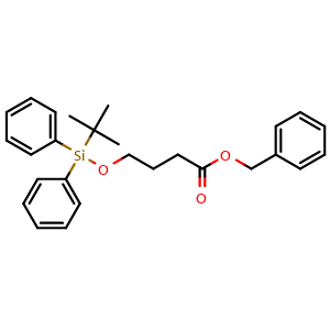 Chemical structure of Benzyl 4-((tert-butyldiphenylsilyl)oxy)butanoate , CAS 2988655-64-5, AChemBlock Y233625