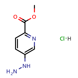 Chemical structure of Methyl 5-hydrazinylpicolinate hydrochloride , AChemBlock Y233651