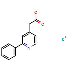 Chemical structure of Potassium 2-(2-phenylpyridin-4-yl)acetate , AChemBlock Y233674