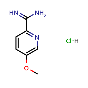 Chemical structure of 5-Methoxypicolinimidamidehydrochloride , CAS 1179359-60-4, AChemBlock Y233705