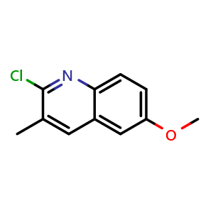 Chemical structure of 2-Chloro-6-methoxy-3-methylquinoline , CAS 123990-76-1, AChemBlock Y233709