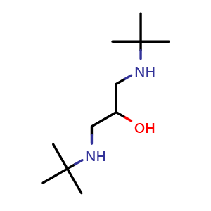 Chemical structure of 1,3-Bis(tert-butylamino)-2-propanol , CAS 15046-09-0, AChemBlock Y233721