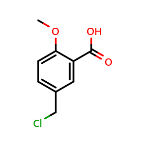 Chemical structure of 5-(Chloromethyl)-2-methoxybenzoicacid , CAS 3641-23-4, AChemBlock Y233747