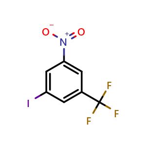 Chemical structure of 3-Nitro-5-iodobenzotrifluoride , CAS 41253-01-4, AChemBlock Y233752
