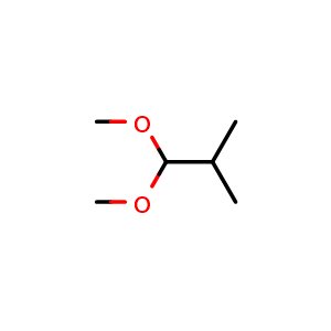 Chemical structure of 1,1-dimethoxy-2-methyl-propane , CAS 41632-89-7, AChemBlock Y233753