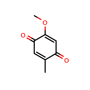 Chemical structure of 2-Methoxy-5-methylcyclohexa-2,5-diene-1,4-dione , CAS 614-13-1, AChemBlock Y233767