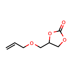 Chemical structure of 4-((Allyloxy)methyl)-1,3-dioxolan-2-one , CAS 826-29-9, AChemBlock Y233779