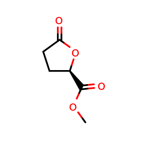 Chemical structure of (R)-methyl 5-oxotetrahydrofuran-2-carboxylate , CAS 19684-04-9, AChemBlock Y233790