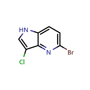 Chemical structure of 5-Bromo-3-chloro-4-azaindole , CAS 1190311-03-5, AChemBlock Y233793