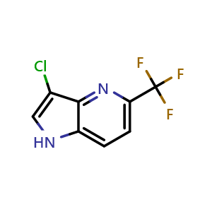 Chemical structure of 3-Chloro-5-trifluoromethyl-4-azaindole , CAS 1190312-01-6, AChemBlock Y233794