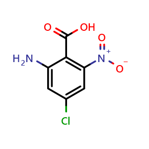 Chemical structure of 2-Amino-4-chloro-6-nitrobenzoic acid , CAS 174456-26-9, AChemBlock Y233798