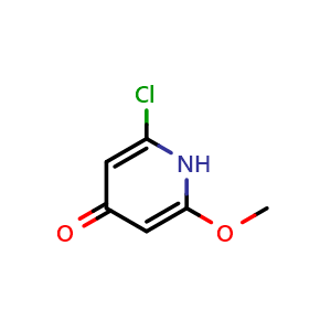 Chemical structure of 2-chloro-6-methoxypyridin-4(1H)-one , CAS 1227576-03-5, AChemBlock Y233833