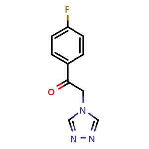 Chemical structure of 1-(4-Fluorophenyl)-2-(4H-1,2,4-triazol-4-yl)ethan-1-one , CAS 128136-94-7, AChemBlock Y233842