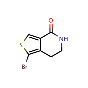 Chemical structure of 1-Bromo-6,7-dihydrothieno[3,4-c]pyridin-4(5H)-one , CAS 1534983-44-2, AChemBlock Y233863