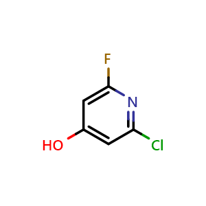Chemical structure of 2-Chloro-6-fluoropyridin-4-ol , CAS 1807206-99-0, AChemBlock Y233875