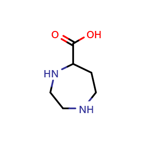 Chemical structure of 1,4-Diazepane-5-carboxylic acid , CAS 2386761-11-9, AChemBlock Y233895