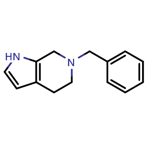 Chemical structure of 6-Benzyl-4,5,6,7-tetrahydro-1H-pyrrolo[2,3-c]pyridine , CAS 2494304-49-1, AChemBlock Y233904