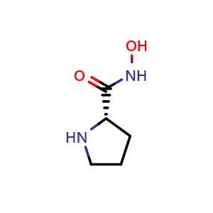Chemical structure of (S)-N-hydroxypyrrolidine-2-carboxamide , CAS 31982-81-7, AChemBlock Y233919