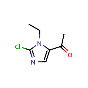 Chemical structure of 1-(2-Chloro-1-ethyl-1H-imidazol-5-yl)ethan-1-one , CAS 946061-14-9, AChemBlock Y233953