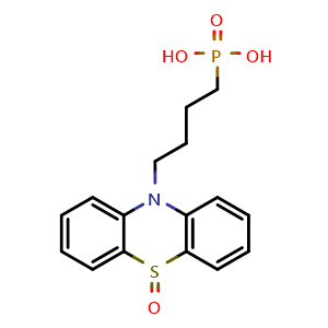 Chemical structure of (4-(5-Oxido-10H-phenothiazin-10-yl)butyl)phosphonic acid , AChemBlock Y233957