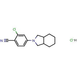 Chemical structure of 2-Chloro-4-(octahydro-2H-isoindol-2-yl)benzonitrile hydrochloride , AChemBlock Y233962