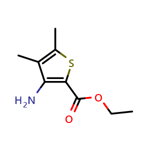 Chemical structure of Ethyl 3-amino-4,5-dimethylthiophene-2-carboxylate , AChemBlock Y233970