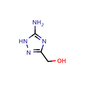 Chemical structure of (5-Amino-1H-[1,2,4]triazol-3-yl)-methanol , CAS 27277-03-8, AChemBlock Y233979