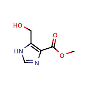 Chemical structure of 5-Hydroxymethyl-1H-imidazole-4-carboxylic acid methyl ester , CAS 82032-43-7, AChemBlock Y233980