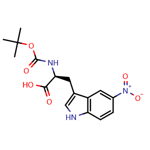 Chemical structure of N-Boc-5-nitro-L-tryptophan , CAS 917373-19-4, AChemBlock Y234026