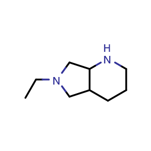 Chemical structure of 6-Ethyloctahydropyrrolo[3,4-b]pyridine , CAS 1141669-88-6, AChemBlock Y234045