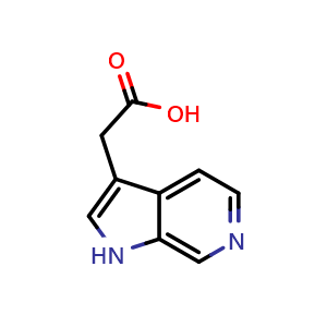Chemical structure of 2-(6-Azaindol-3-yl)acetic acid , CAS 933717-12-5, AChemBlock Y234082