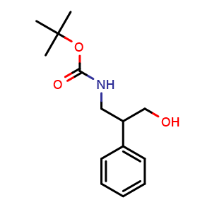Chemical structure of 3-(Boc-amino)-2-phenylpropan-1-ol , CAS 127087-62-1, AChemBlock Y234083