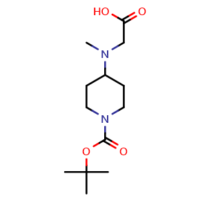 Chemical structure of 1-Boc-4-[(carboxymethyl)(methyl)amino]piperidine , CAS 1284992-47-7, AChemBlock Y234084