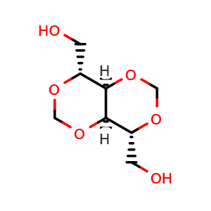 Chemical structure of [(4R,4aR,8R,8aR)-Tetrahydro-[1,3]dioxino[5,4-d][1,3]dioxine-4,8-diyl]dimethanol , CAS 73209-88-8, AChemBlock Y234104