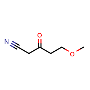 Chemical structure of 5-Methoxy-3-oxopentanenitrile , CAS 97820-87-6, AChemBlock Y234118