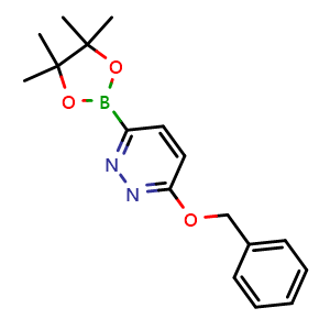 Chemical structure of 6-(Benzyloxy)pyridazine-3-boronic acid Pinacol Ester , AChemBlock Y234135