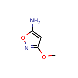 Chemical structure of 5-Amino-3-methoxyisoxazole , CAS 35143-69-2, AChemBlock Y234152