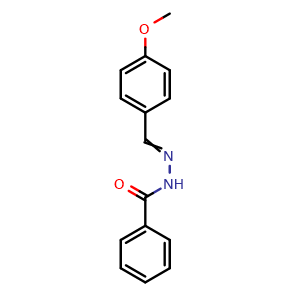 Chemical structure of N'-(4-Methoxybenzylidene)benzohydrazide , CAS 31061-80-0, AChemBlock Y234154