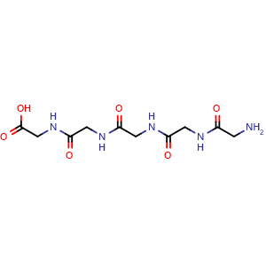 Chemical structure of Glycyl-Glycyl-Glycyl-Glycyl-Glycine , CAS 7093-67-6, AChemBlock Y234156
