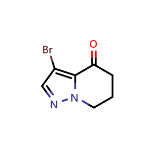 Chemical structure of 3-Bromo-6,7-dihydropyrazolo[1,5-a]pyridin-4(5H)-one , CAS 1784026-76-1, AChemBlock Y234164
