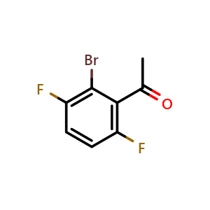 Chemical structure of 2'-Bromo-3',6'-difluoroacetophenone , CAS 1807029-26-0, AChemBlock Y234168