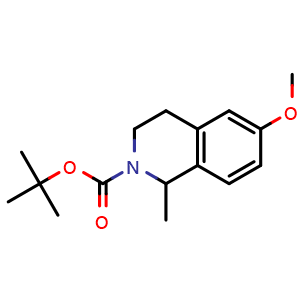 Chemical structure of 2-Boc-6-methoxy-1-methyl-1,2,3,4-tetrahydroisoquinoline , CAS 3031805-33-8, AChemBlock Y234182