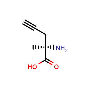 Chemical structure of (R)-2-Propargylalanine , CAS 403519-98-2, AChemBlock Y234196