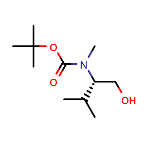 Chemical structure of N-Boc-N-methyl-L-valinol , CAS 251320-63-5, AChemBlock Y234220